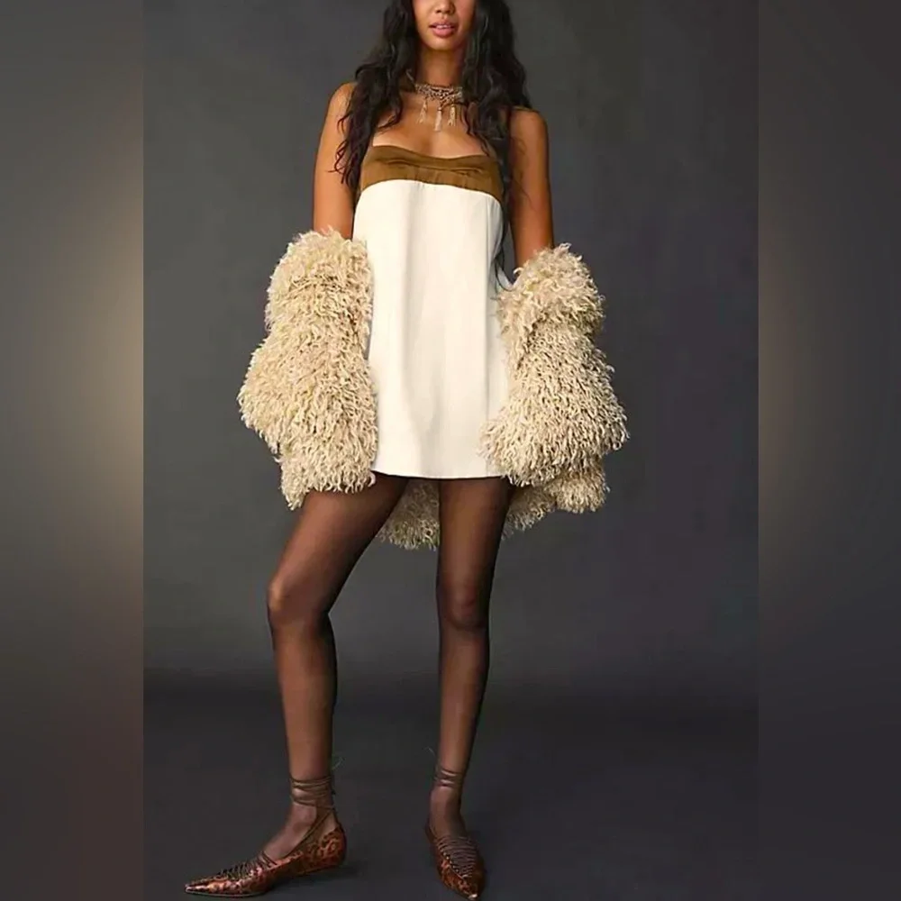 NWOT Free People Verano Mini Dress, Various Sizes in Ivory Combo